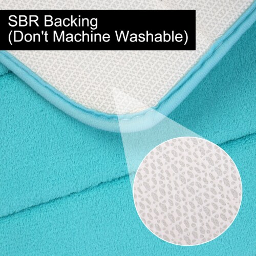 uxcell Velvet Memory Foam Non-Slip Bath Mat for BathTub Bathroom Perspective: bottom