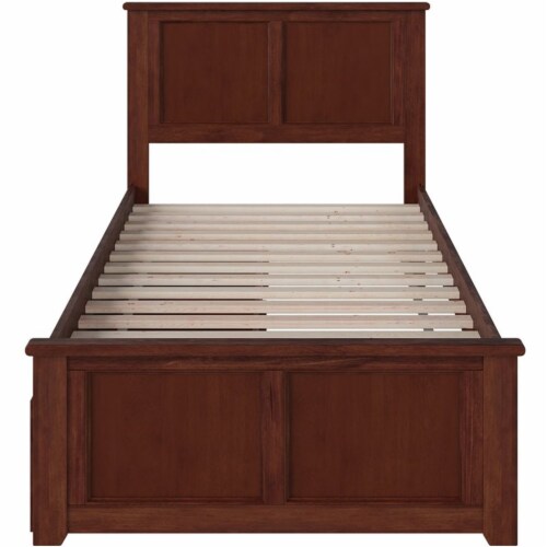 AFI Madison Solid Wood Twin XL Platform Bed with Storage Drawers in Walnut,  1 - Gerbes Super Markets