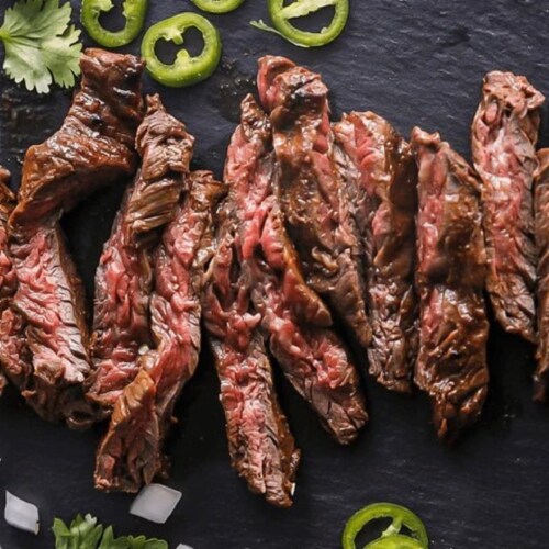 Greensbury Organic Grass-Fed Skirt Steak (10 Steaks, 8oz each) Perspective: bottom