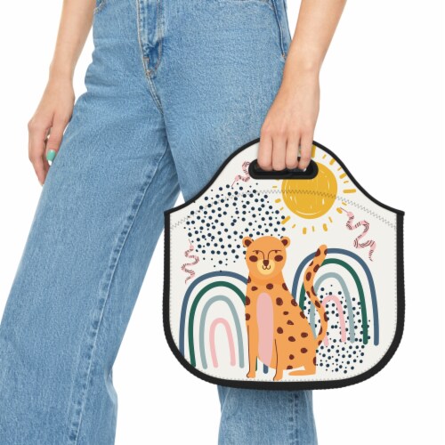 Neoprene Lunch Bags Insulated Lunch Tote Bags Picnic Bag, Lunch Box Reusable Bag Perspective: bottom