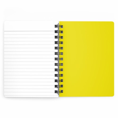 Lined Notebook Spiral Bright Colors Star  College Ruled Notebook for Journaling Perspective: bottom