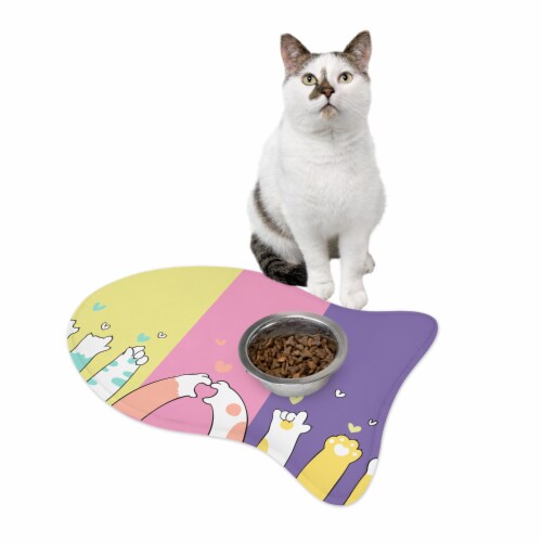 Pastel Colors Cat Paws Cat Mat for Food Daily Cute Pet Placemat Non-Slip Pet  Feeding Mat, PCS - Fry's Food Stores