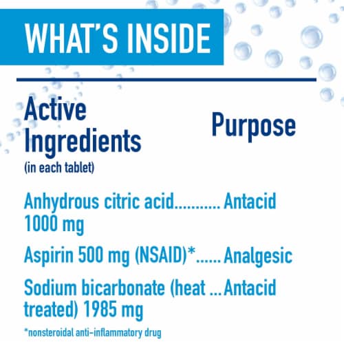 Alka-Seltzer Extra Strength Effervescent Antacid Tablets (Pack of 8) Perspective: bottom