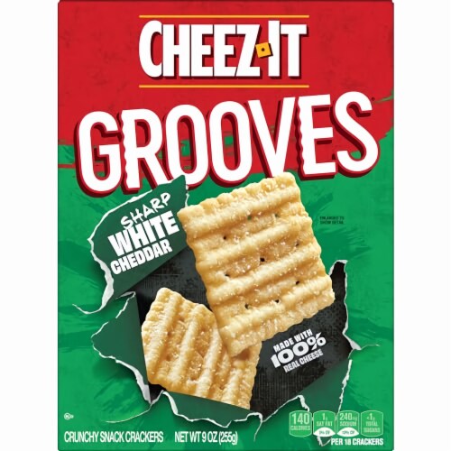 Cheez-it Grooves Crispy Cracker Chips (Pack of 10) Perspective: bottom