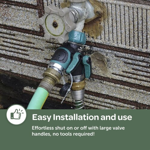 2WAYZ Classic 4-Way Garden Hose Splitter, Heavy Duty Water