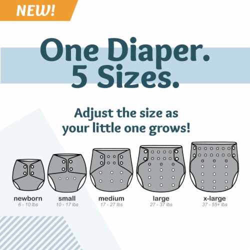 Rumparooz One Size Cloth Pocket Diaper Snap - Sherbert Perspective: bottom