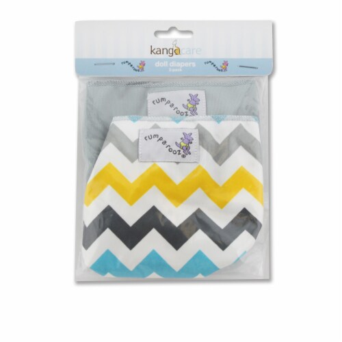 Kanga Care Rumparooz Doll Diaper Set - Charlie & Platinum Perspective: bottom
