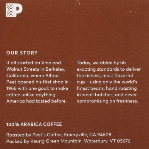 Peet's® House Blend Dark Roast K-Cup Coffee Pods Perspective: bottom