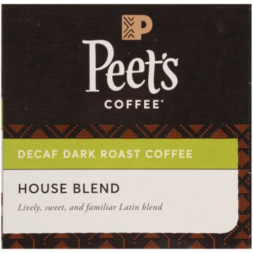 Peet's Coffee House Blend Decaffeinated Dark Roast Coffee K-Cup Pods Perspective: bottom