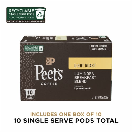 Peet's® Luminosa Breakfast Blend Light Roast Single Serve Coffee Pods Perspective: bottom