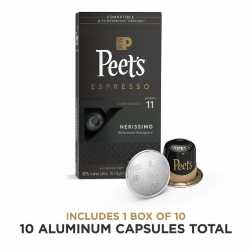 Peet's Coffee® Nerissimo Dark Roast Espresso Coffee Capsules for Nespresso Original Machines Perspective: bottom