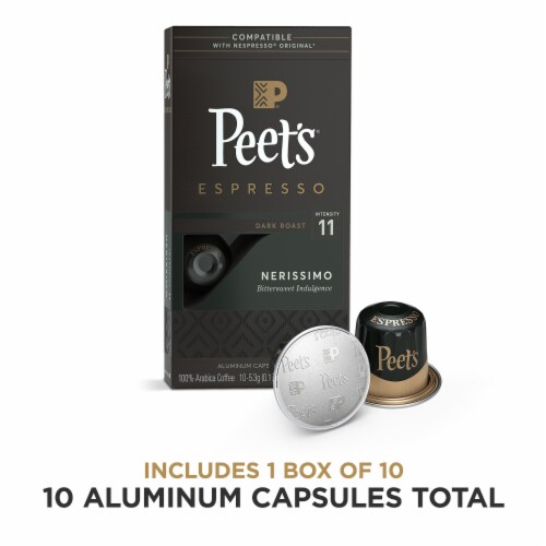 Peet's Coffee® Nerissimo Dark Roast Espresso Coffee Capsules for Nespresso Original Machines Perspective: bottom