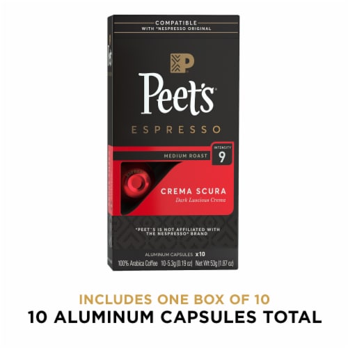 Peet's® Crema Scura Espresso Intensity 9 Medium Roast Coffee Pods Perspective: bottom