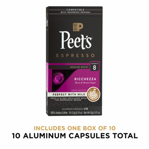 Peet's® Espresso Ricchezza Intensity 8 Medium Roast Coffee Pods Perspective: bottom
