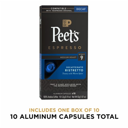Peet's® Espresso Decaffeinato RistrettoIntensity 9 Medium Roast Coffee Pods Perspective: bottom