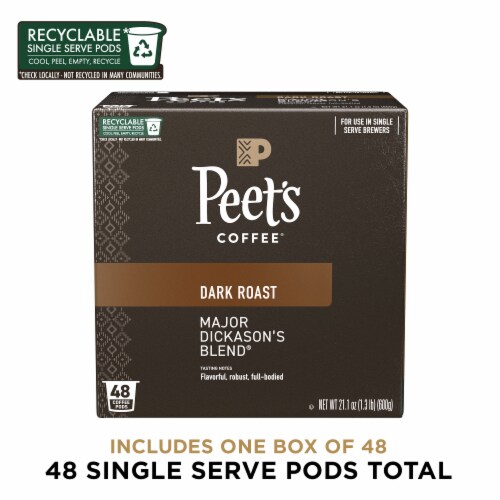 Peet's® Major Dickason's Blend® Dark Roast Coffee Pods Perspective: bottom