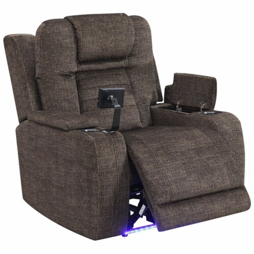 E Motion Furniture Fabric Voice Commander Power Back Recliner