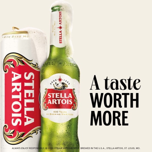 Stella Artois Belgian Style Lager Beer Perspective: bottom