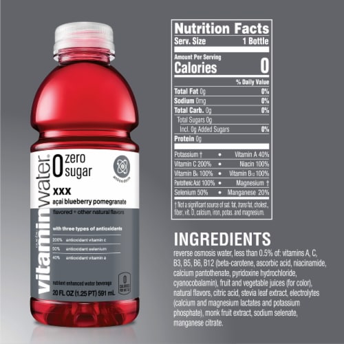 Vitaminwater® Zero Sugar Xxx Bottled Water Perspective: bottom