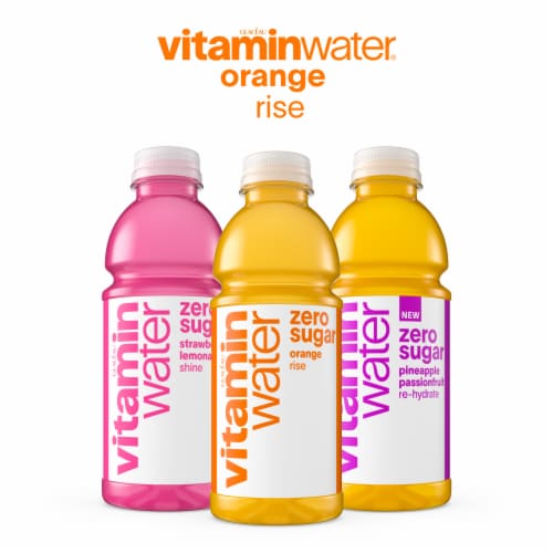 Vitaminwater® Zero Sugar Rise Orange Flavored Bottled Water Perspective: bottom
