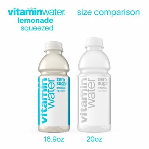 vitaminwater® Squeezed Lemonade Zero Sugar Flavored Bottled Water Beverages Perspective: bottom