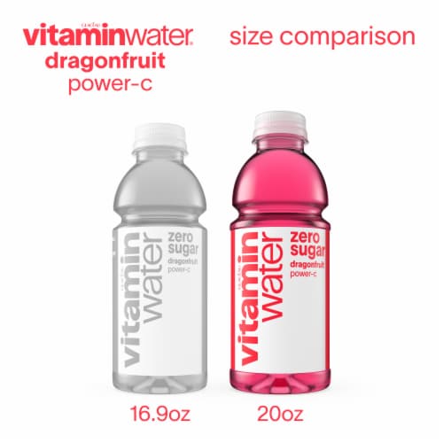 vitaminwater® Power-C Dragonfruit Zero Sugar Flavored Bottled Water Beverage Perspective: bottom
