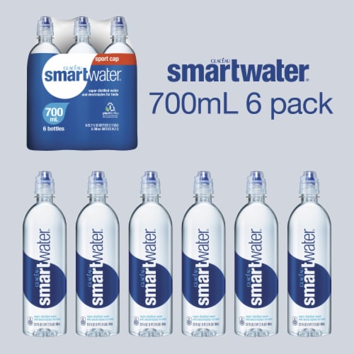 Smartwater® Vapor Distilled Electrolyte Enhanced Bottled Water Perspective: bottom