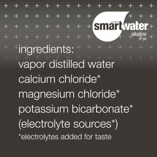 Smartwater® Alkaline Vapor Distilled Electrolyte Bottled Water Perspective: bottom