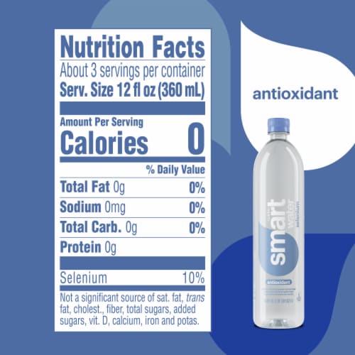 Smartwater® Vapor Distilled Antioxidant Bottled Water Perspective: bottom