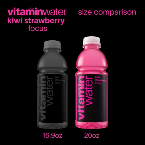 Vitaminwater® Focus Kiwi-Strawberry Flavored Bottled Water Perspective: bottom