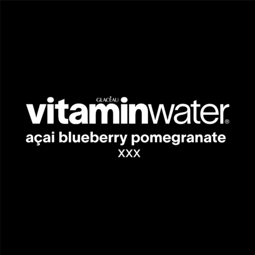 vitaminwater® XXX Acai-Blueberry-Pomegranate Flavored Bottled Water Beverage Perspective: bottom