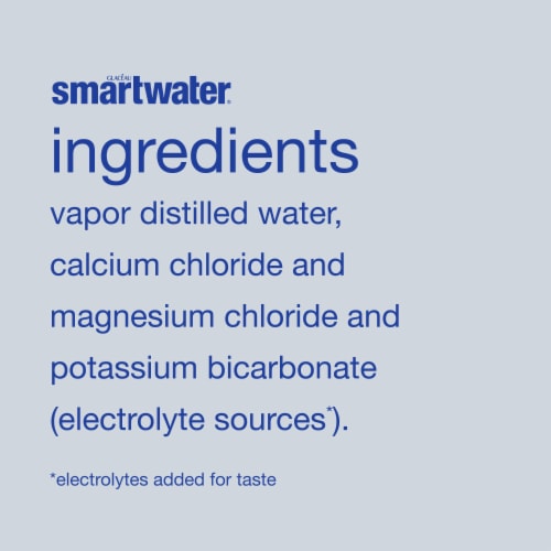 Smartwater® Vapor Distilled Electrolyte Bottled Water Perspective: bottom
