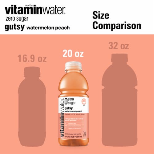 Vitaminwater® Zero Sugar Gutsy Flavored Bottled Water Perspective: bottom