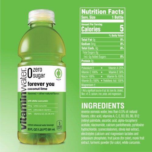 Vitaminwater® Forever You Coconut Lime Flavored Bottled Water Perspective: bottom