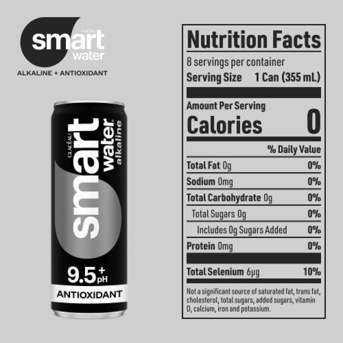Smartwater® Alkaline With Antioxidant Water Cans Perspective: bottom