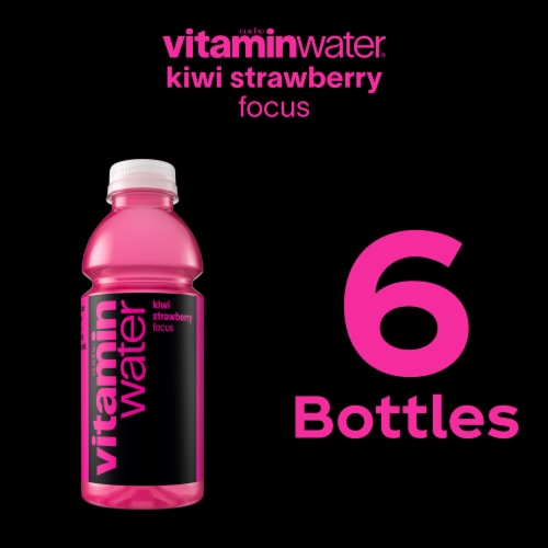 vitaminwater® Focus Kiwi Strawberry Flavored Bottled Water Beverages Perspective: bottom
