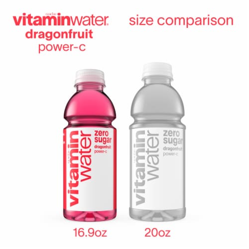 vitaminwater® Power-C Dragonfruit Zero Sugar Flavored Bottled Water Beverages Perspective: bottom