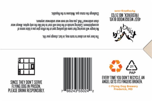 Flying Dog Bloodline Blood Orange Ale Perspective: bottom