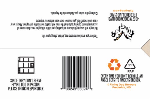 Flying Dog Bloodline Blood Orange Ale Perspective: bottom