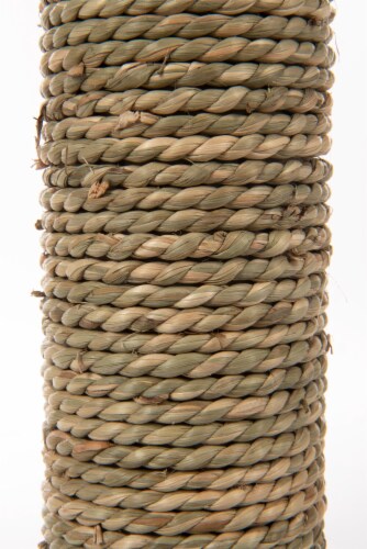 SmartyKat Simply Scratcher Scratching Post with Feather Toy for Cats - Seagrass Perspective: bottom
