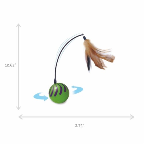 SmartyKat Feather Whirl Electronic Motion Ball Perspective: bottom
