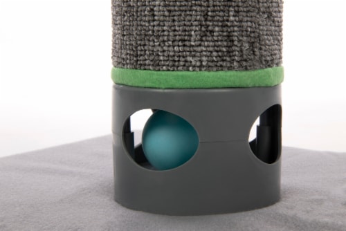 SmartyKat Playful Post Carpet Cat Scratching Post with Track Toy Base Perspective: bottom