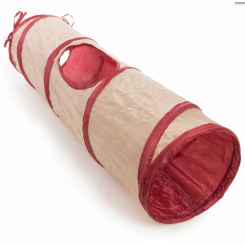 SmartyKat Crackle Chute Tunnel Pet Toy for Cats & Kittens - Tan/Red, One Size Perspective: bottom