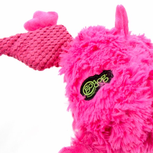goDog PlayClean Pterodactyl Dinosaur Squeaker Plush Pet Toy for Dogs Pink Large Large King Soopers
