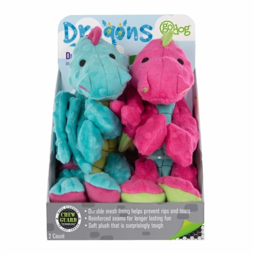 Godog Dragons Large Dog Toys With Chew Guard Technology 2 Pack 1 unit Smith s Food and Drug
