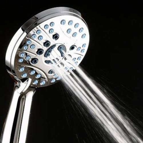 AquaCare GermShield Handheld Shower Head in Chrome Perspective: bottom