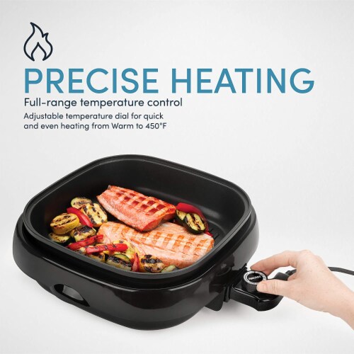 Aroma Housewares ASP-218B Grillet 4Qt. 3-in-1 Cool-Touch Electric Indoor Grill Portable, Dis Perspective: bottom