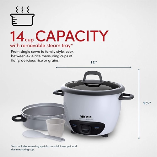Aroma Housewares ARC-747-1NG 14-Cup (Cooked) (7-Cup UNCOOKED) Pot Style Rice Cooker and Food, 1 unit - City Market Aroma Housewares ARC-747-1NG 14-Cup (Cooked) (7-Cup UNCOOKED) Pot Style Rice Cooker and Food, 1 unit - City Market