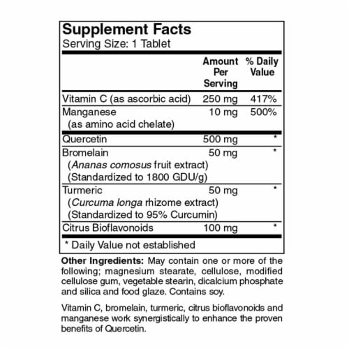 Holly Hill Health Foods, Quercetin Plus 500 MG, 100 Tablets Perspective: bottom