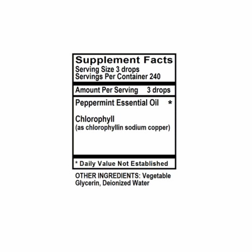 Holly Hill Health Foods, Peppermint Spirits (with Chlorophyll), Alcohol Free, 1 Ounce Perspective: bottom